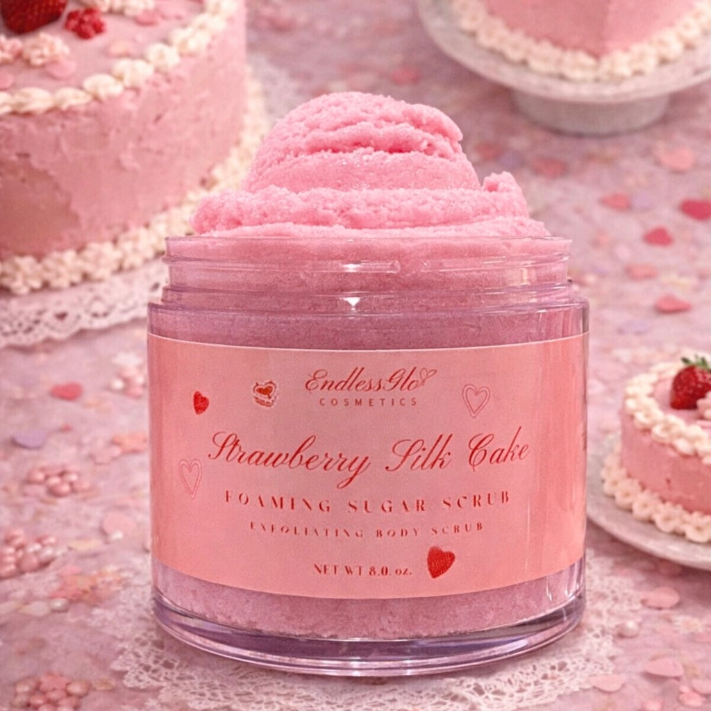 Strawberry Silk Cake Foaming Sugar Scrub