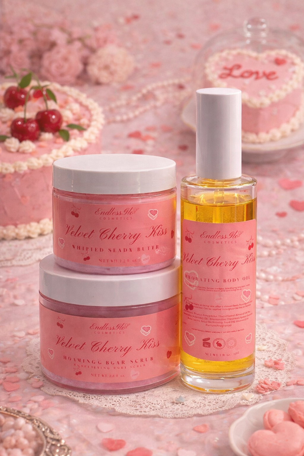 Velvet Cherry Kiss Body Bundle
