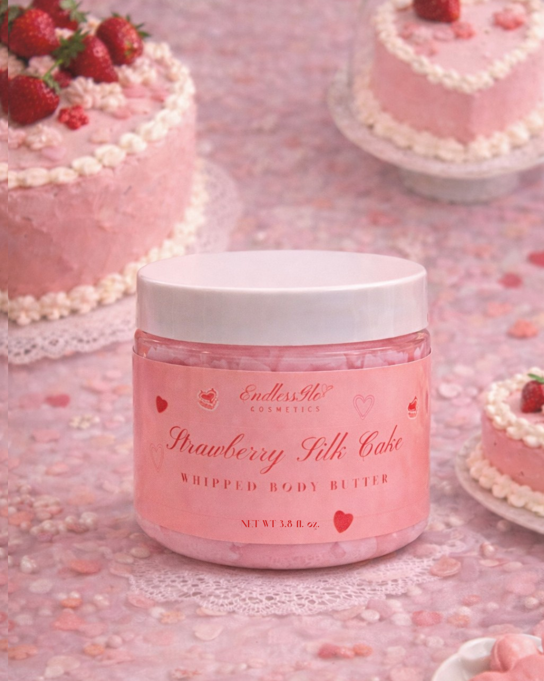 Strawberry Silk Cake Whipped Body Butter